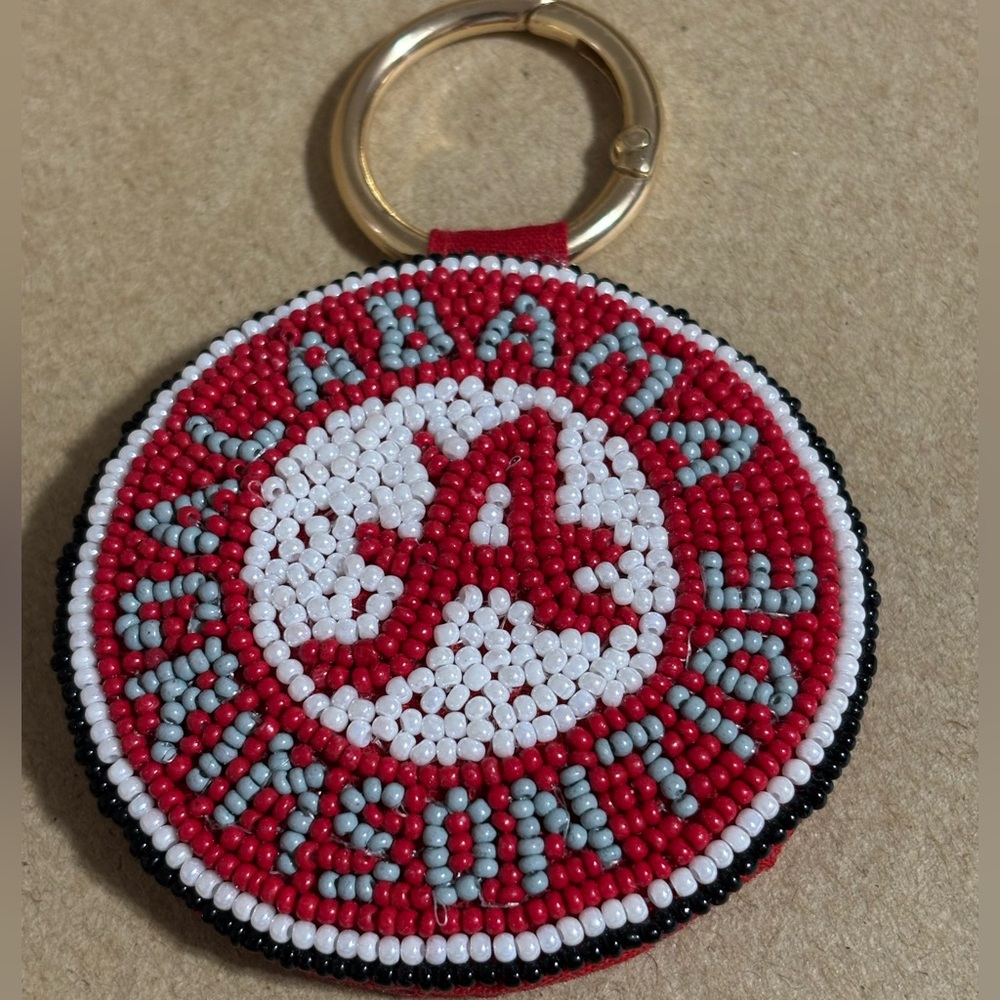 NEW University of Alabama Crimson Tide Beaded Keychain